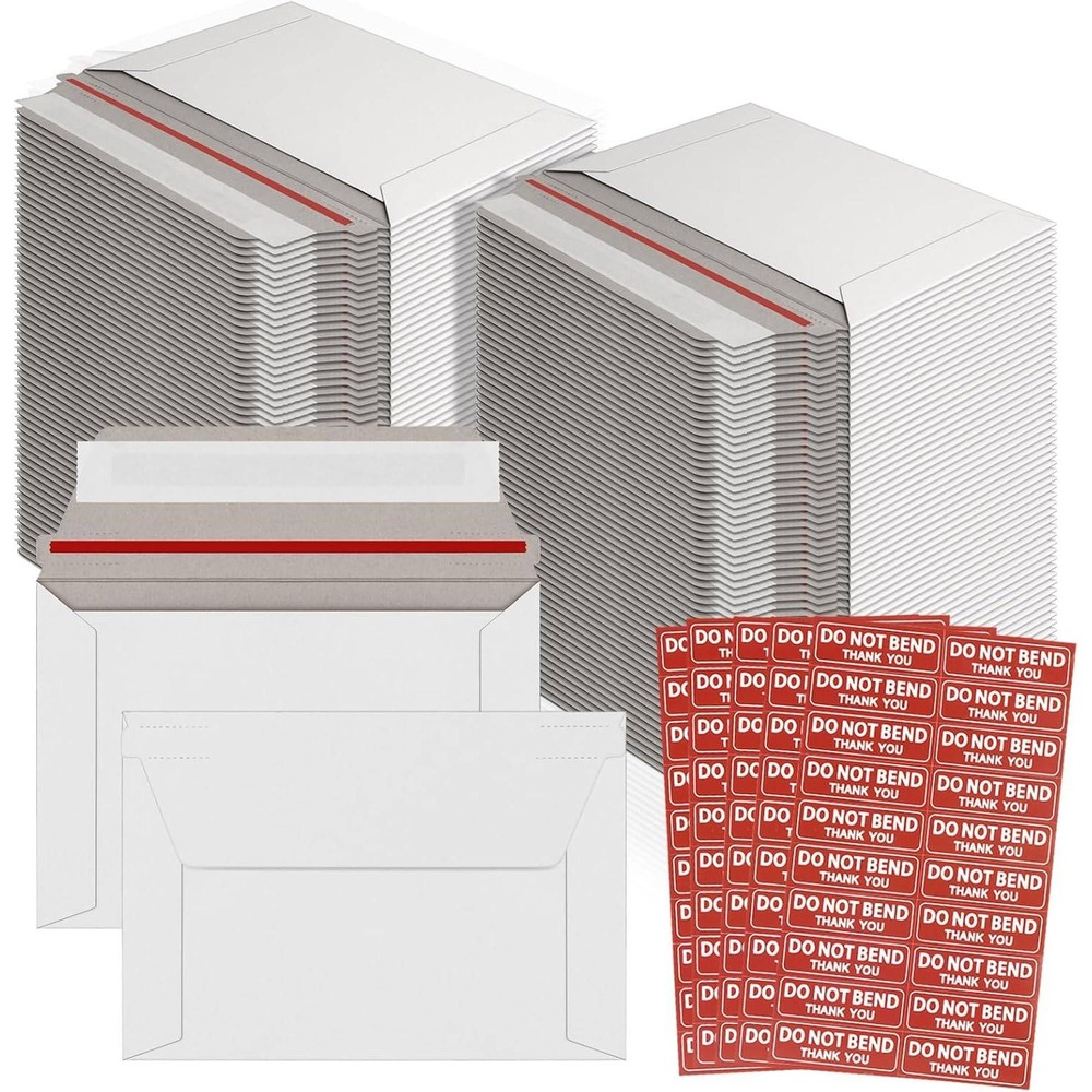 CXIIPOL 100 Rigid Mailers 4.5x6.5 Inch Self Seal Mailers ProtectiveCardboard NEW